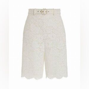 ZIMMERMANN White Ivory High Tide Ling Line Above The Knee Shorts AU 1 US 4 6 NWT